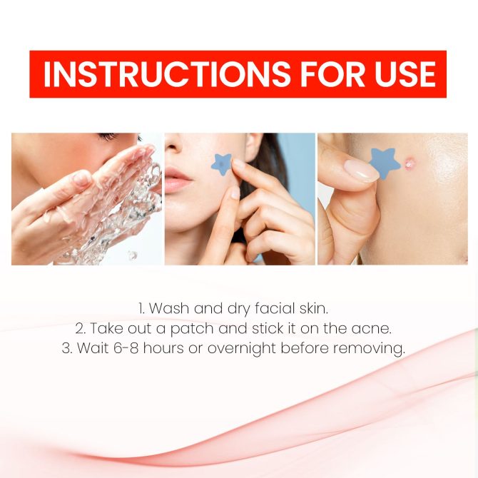 Jaysuing Star Colored Acne Stickers Repair Acne Pits & Marks Fade Acne Spots Blemishes Cover Acne Pimples - Image 3