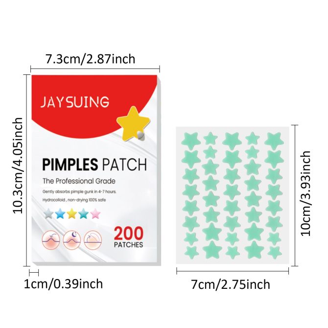 Jaysuing Star Colored Acne Stickers Repair Acne Pits & Marks Fade Acne Spots Blemishes Cover Acne Pimples - Image 6