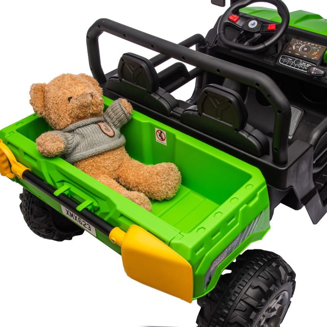 24V Ride On Truck 2 Seater Ride On UTV with 2x200W Motor Ride On Dump Truck with Dump Bed/Shovel Ride On Car with Remote Control Electric Vehicle with Non-slip tyre for Boys Girls - Image 12