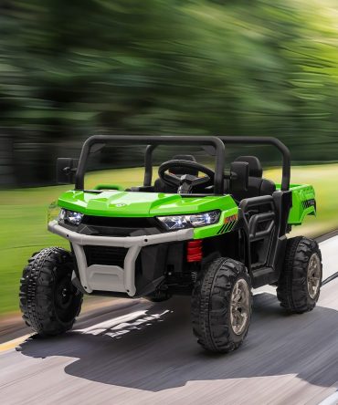 24V Ride On Truck 2 Seater Ride On UTV with 2x200W Motor Ride On Dump Truck with Dump Bed/Shovel Ride On Car with Remote Control Electric Vehicle with Non-slip tyre for Boys Girls
