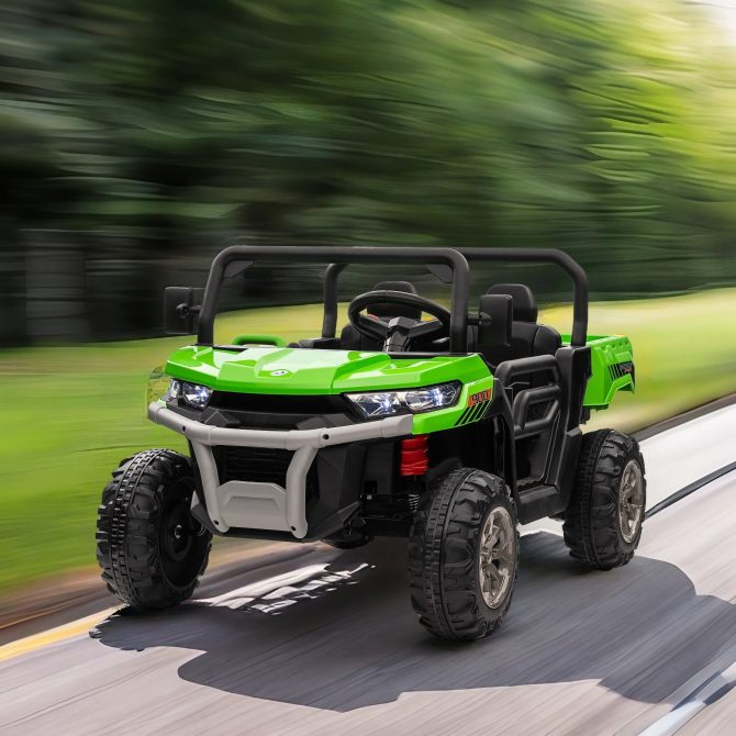 24V Ride On Truck 2 Seater Ride On UTV with 2x200W Motor Ride On Dump Truck with Dump Bed/Shovel Ride On Car with Remote Control Electric Vehicle with Non-slip tyre for Boys Girls