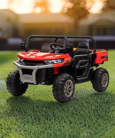 24V Ride On Truck 2 Seater Ride On UTV with 2x200W Motor Ride On Dump Truck with Dump Bed/Shovel Ride On Car with Remote Control Electric Vehicle with Non-slip tyre for Boys Girls