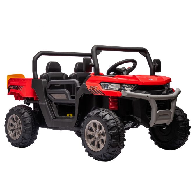 24V Ride On Truck 2 Seater Ride On UTV with 2x200W Motor Ride On Dump Truck with Dump Bed/Shovel Ride On Car with Remote Control Electric Vehicle with Non-slip tyre for Boys Girls - Image 9