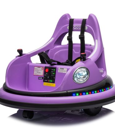 12V ride on bumper car for kids,electric car for kids,1.5-5 Years Old,W/Remote Control, LED Lights, Bluetooth & 360 Degree Spin, Vehicle body with anti-collision padding
Five-point Safety Belt,2wd