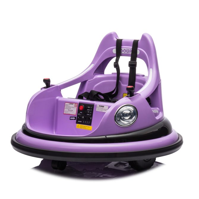 12V ride on bumper car for kids,electric car for kids,1.5-5 Years Old,W/Remote Control, LED Lights, Bluetooth & 360 Degree Spin, Vehicle body with anti-collision padding
Five-point Safety Belt,2wd - Image 7