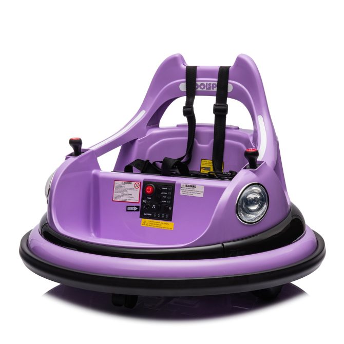 12V ride on bumper car for kids,electric car for kids,1.5-5 Years Old,W/Remote Control, LED Lights, Bluetooth & 360 Degree Spin, Vehicle body with anti-collision padding
Five-point Safety Belt,2wd - Image 10