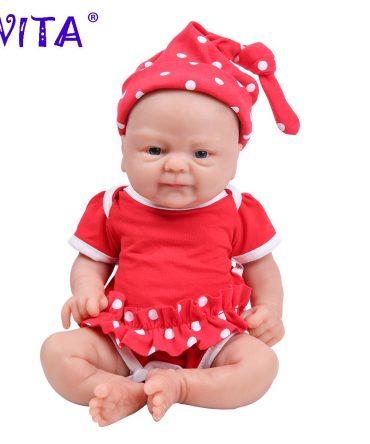 IVITA 14inch 1.65kg Full Body Silicone Bebe Reborn Doll Soft Lifelike Baby DIY Blank Toys Realistic Girl Baby Dolls for Children