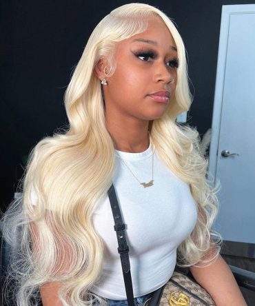 30 38 Inch Brazilian Body Wave 613 Honey Blonde 13x6 HD Transparent Lace Front Human Hair Wigs For Women 13x4 Lace Frontal Wig