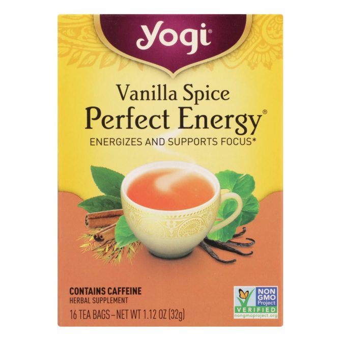 Yogi Perfect Energy Herbal Tea Vanilla Spice - 16 Tea Bags - Case Of 6 - Image 2