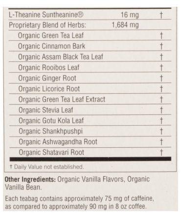 Yogi Perfect Energy Herbal Tea Vanilla Spice - 16 Tea Bags - Case Of 6