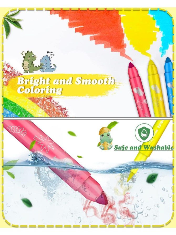 Dinosaur Art Box-Dinosaur art kits are included in this portable, high-quality box. The nice and fun cover attracts kids and inspires them to get their hands dirty. Every child is a little artist! - Image 3