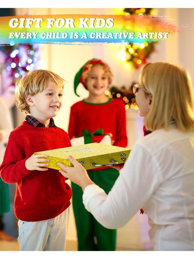 Dinosaur Art Box-Dinosaur art kits are included in this portable, high-quality box. The nice and fun cover attracts kids and inspires them to get their hands dirty. Every child is a little artist! - Image 6