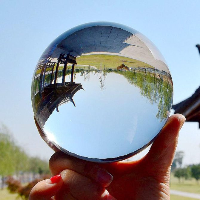 DSJUGGLING Clear Acrylic Contact Juggling Ball 120mm - 4.72" in Transparent Color for isolations and Body Rolls - Image 2