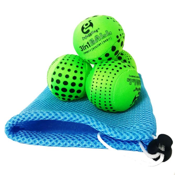 DSJUGGLING 4 Pieces Washable Juggling Balls for Beginners and Professionals Set of 4 100g Each - Soft Easy Juggle Balls, Multiple Practice Juggling Ball Kits for Kids & Adults - Image 5