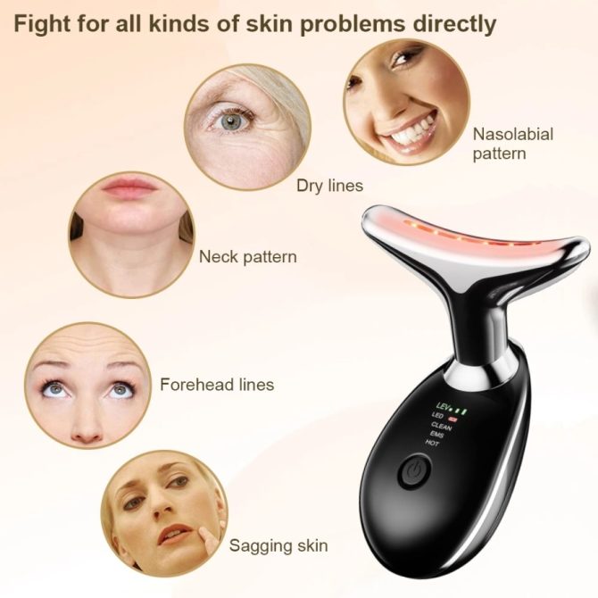 Face Massager Anti-Wrinkle Face Device 3 Modes 45°C Neck Lifting Massagers LED High Frequency Beauty Instrumen EMS Face Massage for Women - Image 18