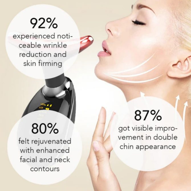 Face Massager Anti-Wrinkle Face Device 3 Modes 45°C Neck Lifting Massagers LED High Frequency Beauty Instrumen EMS Face Massage for Women - Image 20