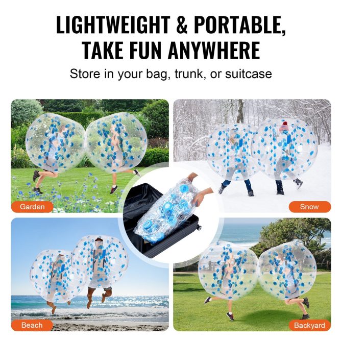 VEVOR Inflatable Bumper Ball 1-Pack, 5FT/1.5M Body Sumo Zorb Balls for Teen & Adult, 0.8mm Thick PVC Human Hamster Bubble Balls for Outdoor Team Gaming Play, Bumper Bopper Toys for Garden, Yard, Park - Image 6