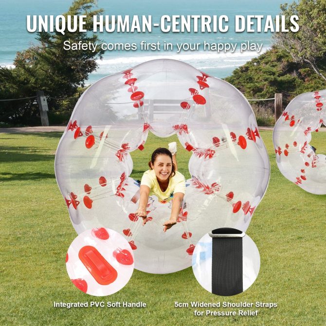 VEVOR Inflatable Bumper Ball 1-Pack, 5FT/1.5M Body Sumo Zorb Balls for Teen & Adult, 0.8mm Thick PVC Human Hamster Bubble Balls for Outdoor Team Gaming Play, Bumper Bopper Toys for Garden, Yard, Park - Image 4
