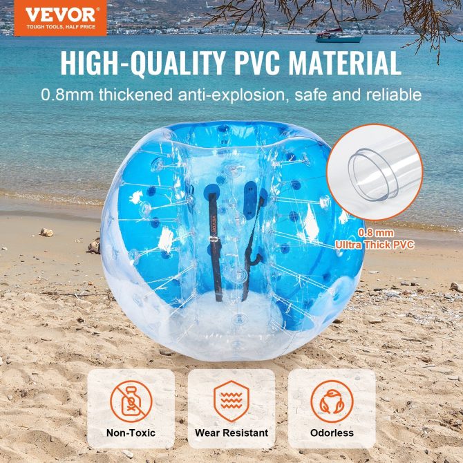 VEVOR Inflatable Bumper Ball 1-Pack, 5FT/1.5M Body Sumo Zorb Balls for Teen & Adult, 0.8mm Thick PVC Human Hamster Bubble Balls for Outdoor Team Gaming Play, Bumper Bopper Toys for Garden, Yard, Park - Image 2