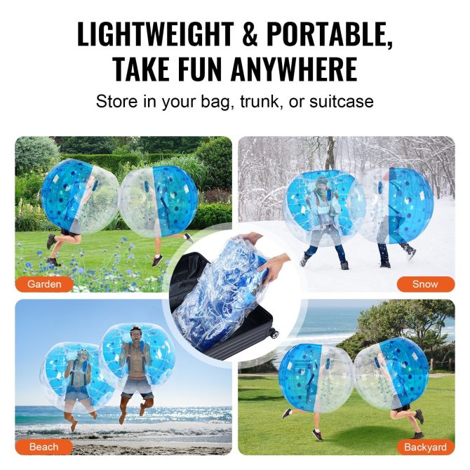 VEVOR Inflatable Bumper Ball 1-Pack, 5FT/1.5M Body Sumo Zorb Balls for Teen & Adult, 0.8mm Thick PVC Human Hamster Bubble Balls for Outdoor Team Gaming Play, Bumper Bopper Toys for Garden, Yard, Park - Image 6