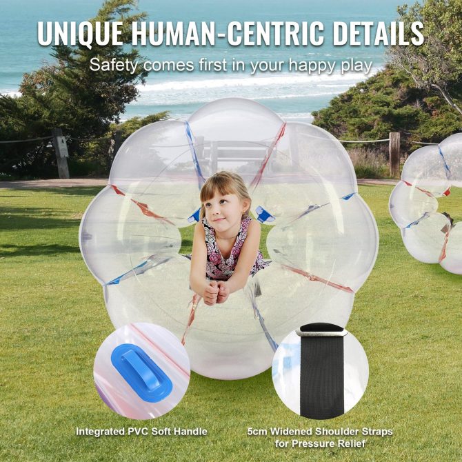 VEVOR Inflatable Bumper Balls 2-Pack 4FT/1.2M PVC Sumo Zorb Balls for Kid & Teen - Image 4