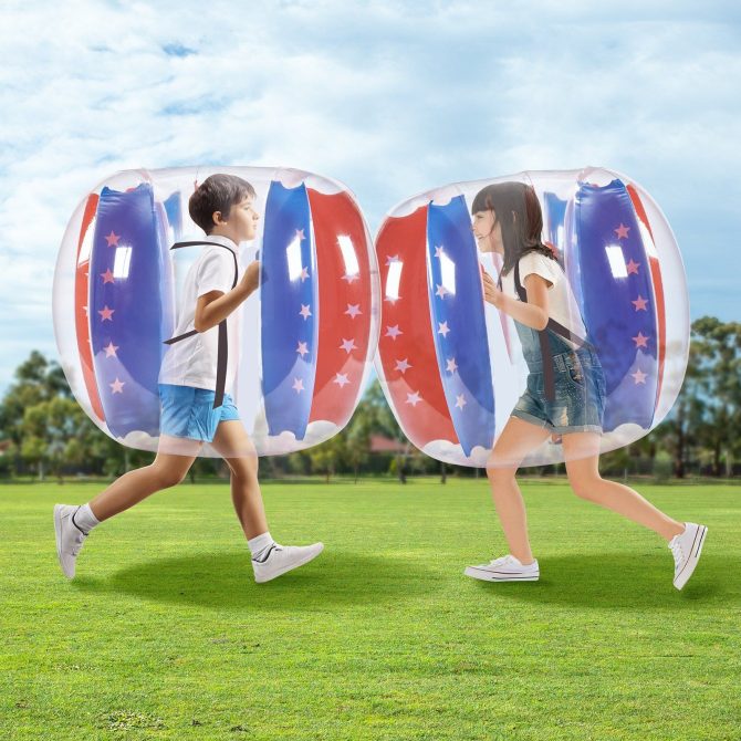 VEVOR Inflatable Bumper Balls 2-Pack 4FT/1.2M PVC Sumo Zorb Balls for Kid & Teen - Image 8