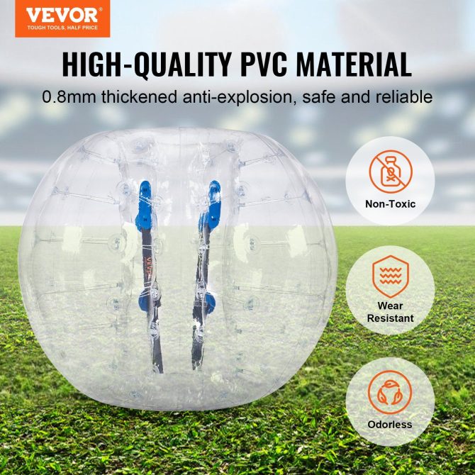 VEVOR Inflatable Bumper Ball 1-Pack, 5FT/1.5M Body Sumo Zorb Balls for Teen & Adult, 0.8mm Thick PVC Human Hamster Bubble Balls for Outdoor Team Gaming Play, Bumper Bopper Toys for Garden, Yard, Park - Image 2