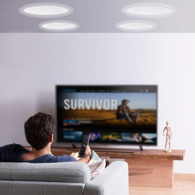 VEVOR 4 PCs 8 Inch in Ceiling Speakers, 100-Watts, Flush Mount Ceiling & in-Wall Speakers System with 8ΩImpedance 89dB Sensitivity, for Home Kitchen Living Room Bedroom or Covered Outdoor Porches - Image 8