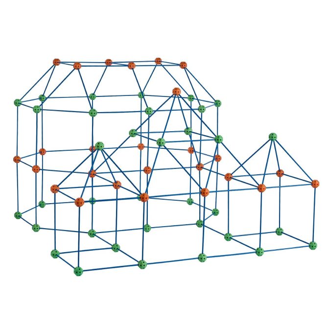 VEVOR Tent Fort Building Kit for Kids STEM Construction Toy Set Castle 180PCS - Image 11