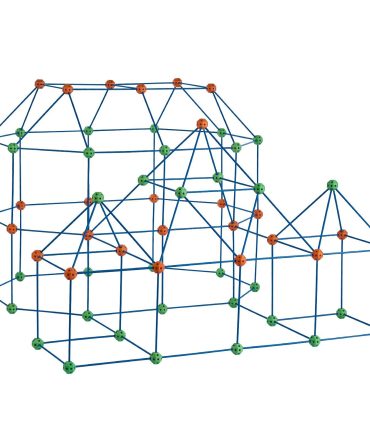 VEVOR Tent Fort Building Kit for Kids STEM Construction Toy Set Castle 180PCS