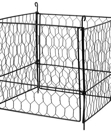 VEVOR 4 Pack Plant Protectors from Animals, 13.4'' x 13.4'' Chicken Wire Plant Protector, Plant Cages for Outdoor Plants, Flowers & Vegetables, Keeps Bunny Chicken Squirrels Out, 16pcs Metal Mesh