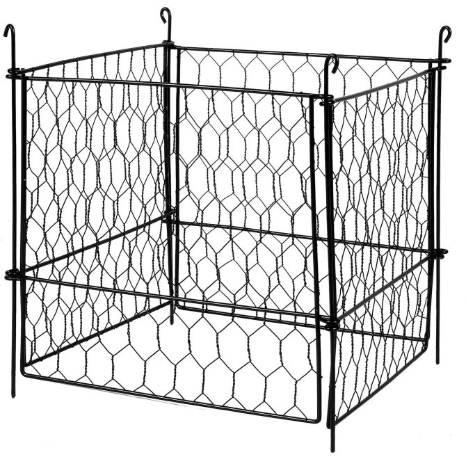 VEVOR 4 Pack Plant Protectors from Animals, 13.4'' x 13.4'' Chicken Wire Plant Protector, Plant Cages for Outdoor Plants, Flowers & Vegetables, Keeps Bunny Chicken Squirrels Out, 16pcs Metal Mesh
