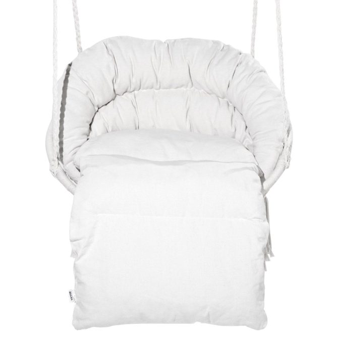 VEVOR Hammock Swinging Chair Macramé Hanging Chair with Cushion Indoor & Outdoor - Image 11