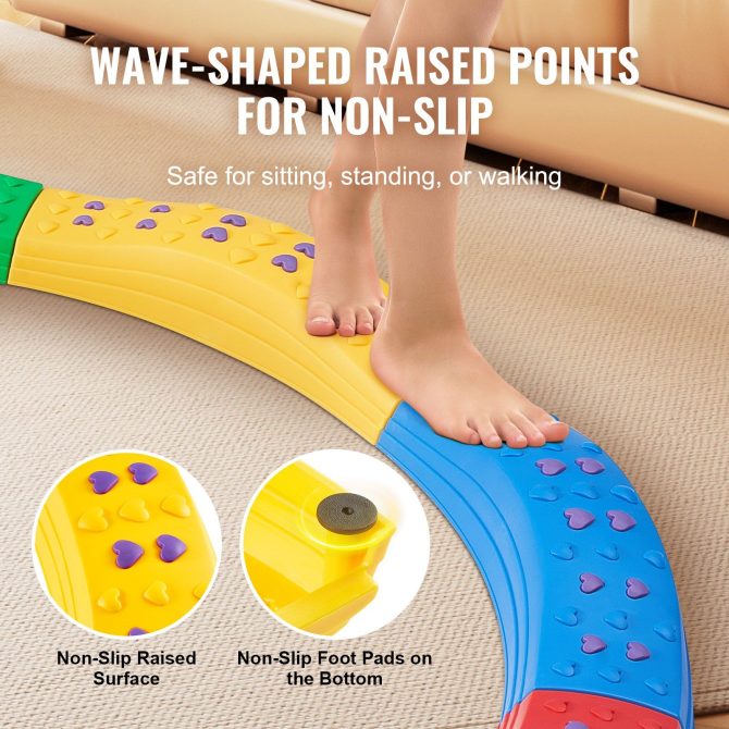 VEVOR Kids Balance Beam Stepping Stones Gymnastics Children Balance Board 8 PCS - Image 3