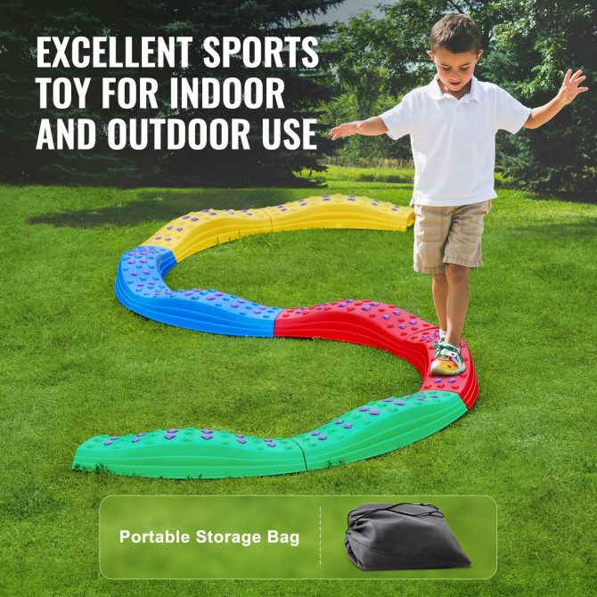 VEVOR Kids Balance Beam Stepping Stones Gymnastics Children Balance Board 8 PCS - Image 5
