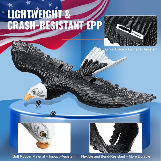 VEVOR RC Airplane Biomimetic Eagle EPP Foam RC Plane Toy 2.4 GHz Remote Control - Image 6