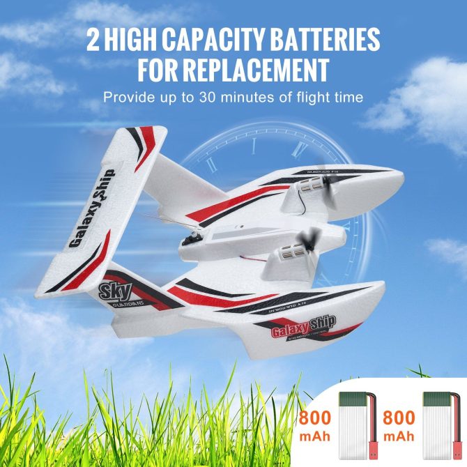VEVOR RC Airplane Amphibious EPP Foam RC Plane Toy with 2.4 GHz Remote Control - Image 4