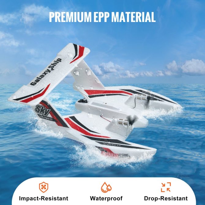VEVOR RC Airplane Amphibious EPP Foam RC Plane Toy with 2.4 GHz Remote Control - Image 6