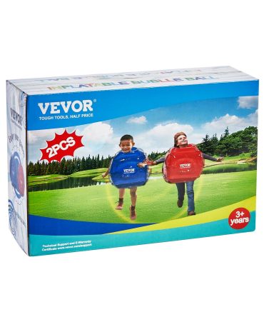 VEVOR Inflatable Bumper Balls 2-Pack, 2FT/0.6M Body Sumo Zorb Balls for Kids, Durable PVC Human Hamster Bubble Balls for Child Outdoor Team Gaming Play, Bumper Bopper Toys for Playground, Yard, Park