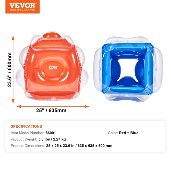 VEVOR Inflatable Bumper Balls 2-Pack, 2FT/0.6M Body Sumo Zorb Balls for Kids, Durable PVC Human Hamster Bubble Balls for Child Outdoor Team Gaming Play, Bumper Bopper Toys for Playground, Yard, Park - Image 7