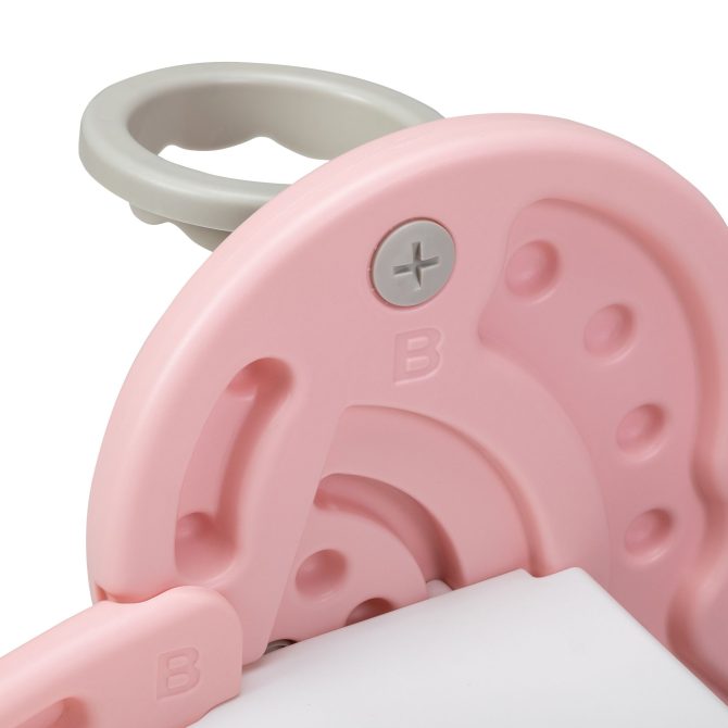 Toddler Slide for Indoor Use, Pink+White - Image 14