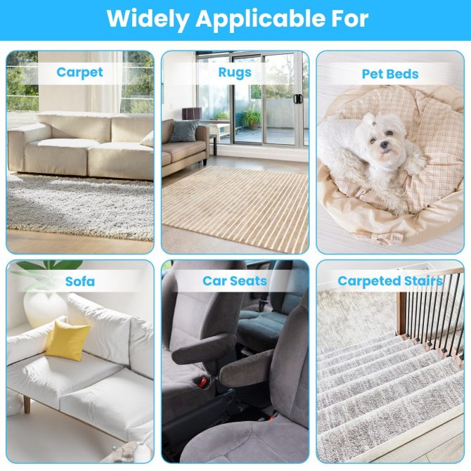 Pet Hair Removal Rake With 54.33in Adjustable Telescopic Rod Multi-Fabric Dog Cat Hair Scraper Lint Shaver For Carpet Rug Clothes Couch - Image 6