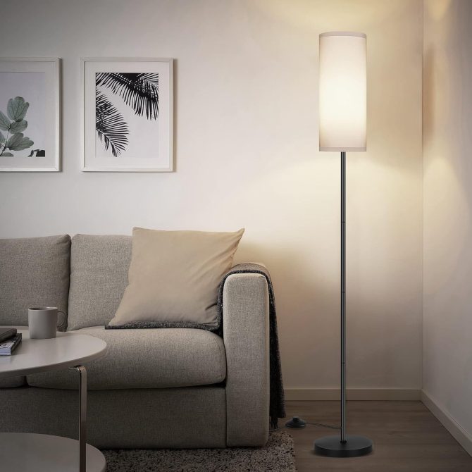 Floor Lamp for Living Room, Modern Standing Lamps with Lampshade, Minimalist Tall Lamp with Foot Switch for Living Room, Bedroom, Kids Room, Office(Bulb Not Included) - Image 17