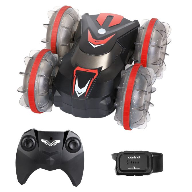2 In 1 Amphibious RC Car Waterproof Stunt Car with Wrist Controller 4WD 360° Rotating Gesture Car with RGB Lights for Kids Aged 6+ - Image 17