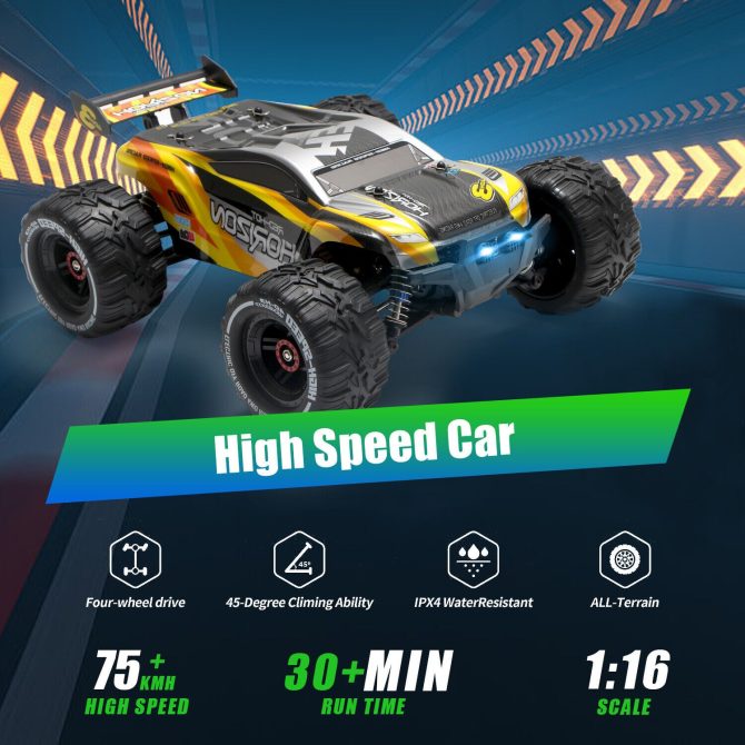 2024 NEW 4DRC H3 1:16 75+ KM/H Large RC Car Remote Control Off Road Truck 4WD RC Cars for Kids,for Boys and Girls.Christmas presents for the children - Image 5