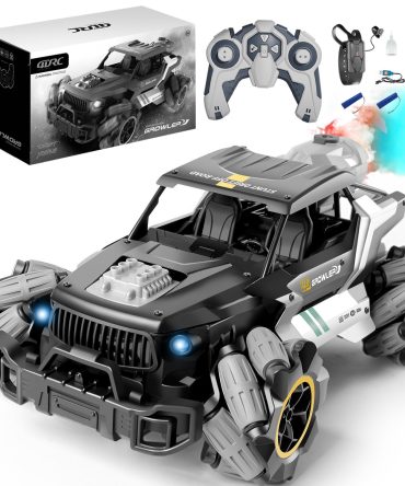 4DRC Y3 RC Cars Remote Control Car, Off Road Monster Truck,Metal Shell 4WD Dual Motors LED Headlight Rock Crawler,2.4Ghz All Terrain Hobby Truck,Boy Adult Gifts With 2 Batteries For 90 Min Play