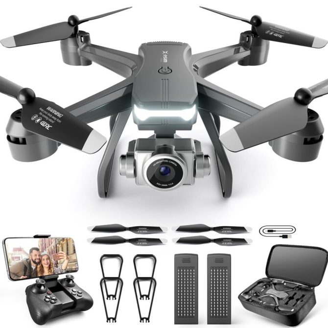 4DRC V14 RC Drone WIFI FPV 4K HD Wide Angle Dual Camera Quadcopter Portable With Bag ,2 Batteries Drone For Beginner,Headless Mode,Gesture Photo - Image 2