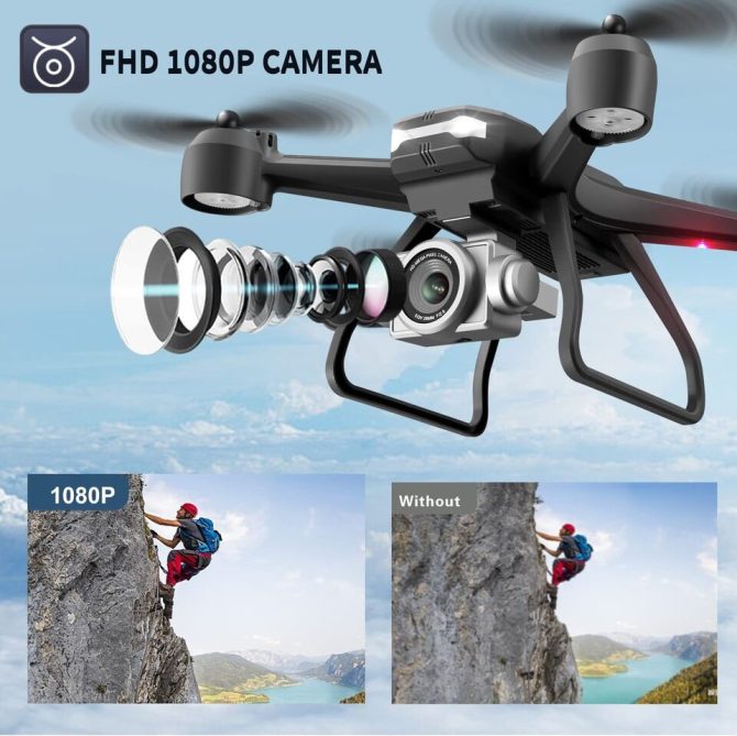 4DRC V14 RC Drone WIFI FPV 4K HD Wide Angle Dual Camera Quadcopter Portable With Bag ,2 Batteries Drone For Beginner,Headless Mode,Gesture Photo - Image 9