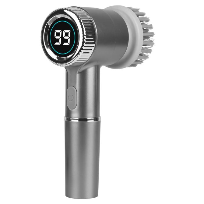 Electric Spin Scrubber Cordless Handheld Rechargeable Cleaning Brush With 5 Replaceable Heads IPX7 Waterproof 3 Speeds Handheld Spin Scrubber For Tub Stove Tile Sink Window