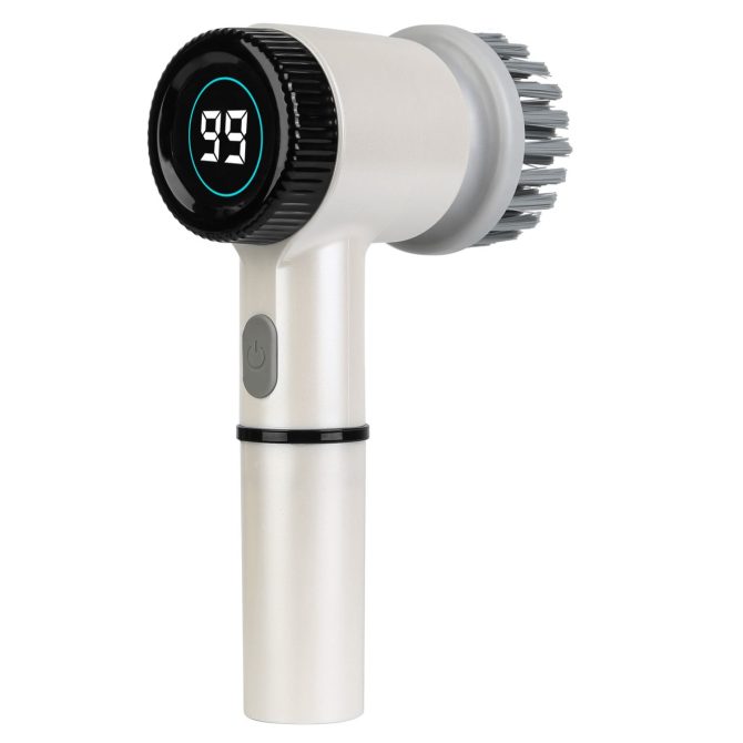 Electric Spin Scrubber Cordless Handheld Rechargeable Cleaning Brush With 5 Replaceable Heads IPX7 Waterproof 3 Speeds Handheld Spin Scrubber For Tub Stove Tile Sink Window - Image 6